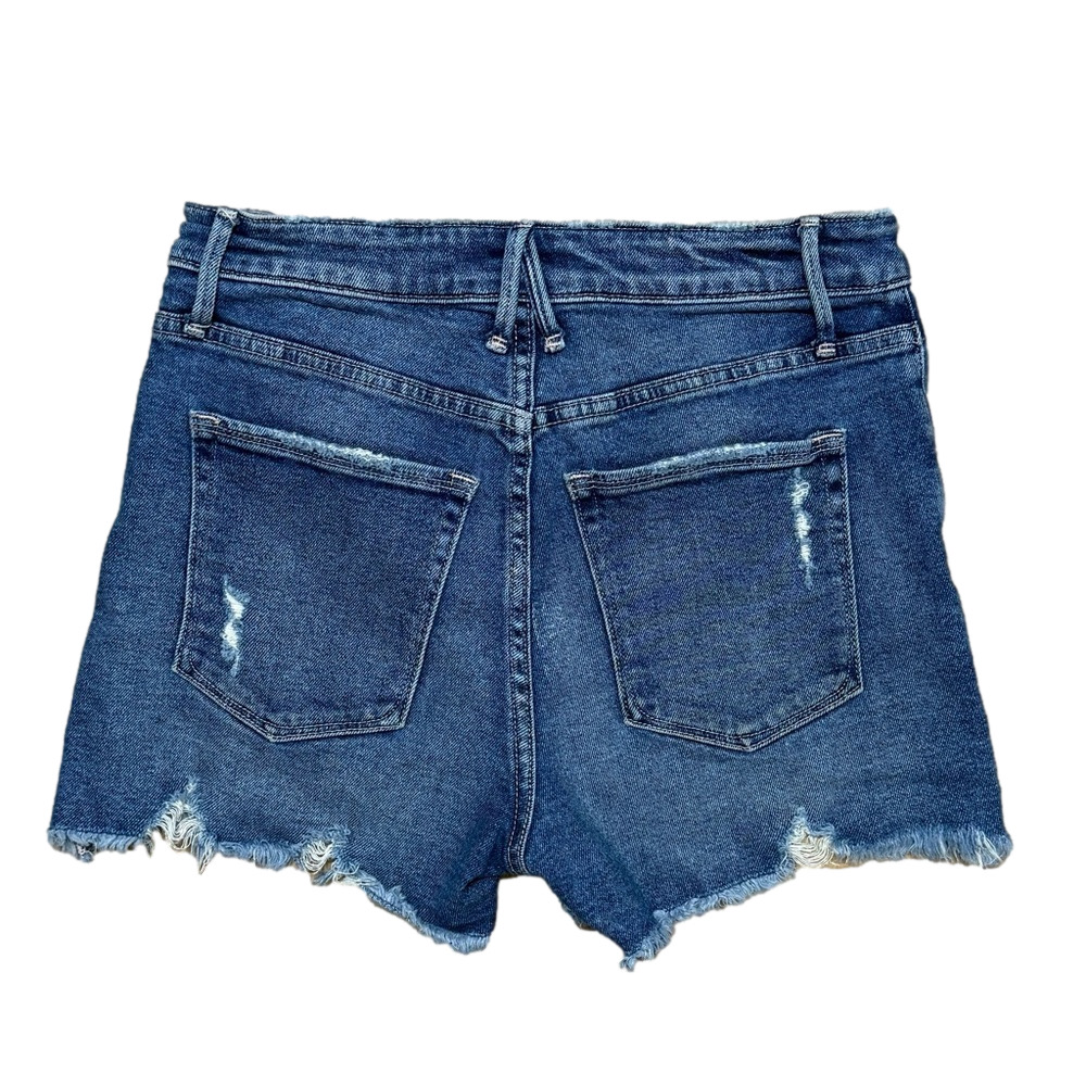 Good American Good 90s Distressed Medium Wash Jean Shorts Women’s Size 4/27 - Picture 2 of 5